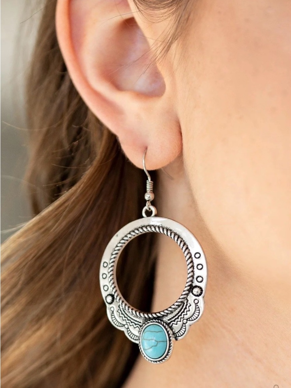 Natural Springs Blue Earring